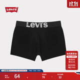Levi's【商场同款】李维斯男士时尚经典LOGO织花黑色平角单条装 黑色 M