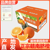 蟠橙园 江西赣南脐橙当季新鲜橙子水果现摘皮薄多汁手剥无核礼盒团购 净重4.5斤单果150g+【30%人选】