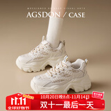 奥古狮登（Agsdon）老爹鞋女秋冬ins潮麦穗百搭鞋子女厚底增高运动鞋 231151 香风 36
