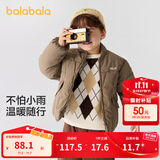 巴拉巴拉童装儿童棉服男童女童外套冬装棉衣绣花宝宝衣服 咖啡A51212 100