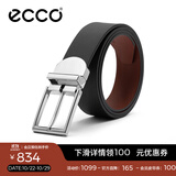 爱步（ECCO）男士皮带 金属针扣腰带男 皮带 9105892 黑色/深棕色910589291157 120cm