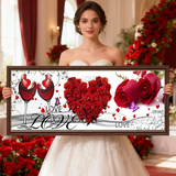 老街缘结婚送新人礼物情侣2025新款自己手工刺绣十字绣线绣客厅卧室婚房 精准印图【送全套工具】 十字绣【3股丝线绣】100*37厘米