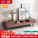 慕澜（MULAN）全实木电视柜落地2025新款客厅家用茶几电视机柜组合边柜储物柜 实木电视柜160*34*42.6CM【整装发】 7ED1AF9EB1