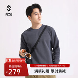 SANFO PLUS三夫户外抓绒衣轻锋毛织圆领毛衣轻便保暖男秋冬户外运动卫衣 枪灰 L