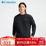 Columbia哥伦比亚卫衣男款25秋冬新品加绒运动圆领套头打底衫AE3505 010XL