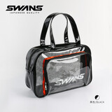 SWANS 游泳包女镭射透明果冻包新款时尚百搭手提包防水运动瑜伽收纳包 魅惑黑