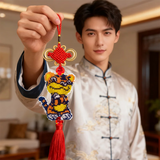 老街缘生肖平安福2025新款自己绣手工珠绣十字绣汽车挂件自绣出入平安符 虎挂件(需要自己绣)满珠子