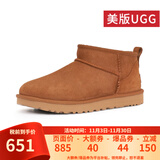 UGG美版雪地靴休闲经典迷你短靴舒适短筒靴 1116109 1116109女款-栗色 37