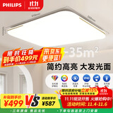 飞利浦（PHILIPS）客厅吸顶灯全光谱护眼简约超薄可调光130W品逸[包安装]