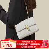 红蜻蜓包包女包牛皮金珠链单肩斜挎腋下包送女友老婆妈妈生日礼物