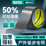 北极熊（Polar bear）强力布基胶带大力胶易手撕 银色 60mm*15y(13.7米)1卷装防台风篷布修补贴地毯固定防水胶带CL-609S