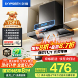 创维（Skyworth）欧式顶吸抽排油烟机家用T型21立方大吸力以旧换新家电国家补贴20%一级能效自净清洗Y1H可配燃气灶