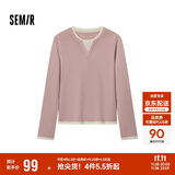 森马（Semir）森马毛衣女短款假两件含羊毛针织衫24冬新款保暖内搭109724107015