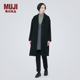 无印良品（MUJI）女式 羊毛混 切斯特大衣 毛呢外套女款冬季BDA20C3A 黑色 M 160/84A