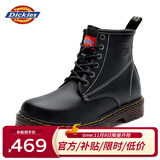 Dickies马丁靴男靴2025秋冬百搭靴子男高帮黑色皮靴英伦短靴加绒工装鞋子 黑色S28（男款） 42 【偏大一码，适合运动鞋43】