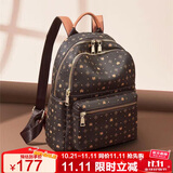 金狐狸（FOXER）女士双肩包大容量背包书包运动旅行通勤女包大包轻奢女友生日礼物