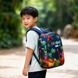 Edison幼儿园书包学前班户外轻便出游儿童小学生研学小背包6001-3恐龙