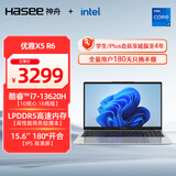 神舟（HASEE）优雅X5 13代酷睿i7 15.6英寸轻薄商务笔记本电脑(i7-13620H 16GB LPDDR5 512G 1080P Wi-Fi6 )银色