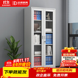 达将文件柜铁皮柜储物柜抽屉柜钢制办公柜资料柜玻璃柜档案柜凭证柜 通玻文件柜 0.5mm