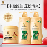 蒂花之秀 家庭洗护套装清爽控油洗发水1KG*2瓶+滋养修护发膜500ml