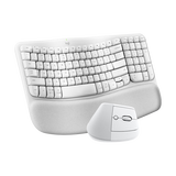 罗技（Logitech）Wave Combo 无线人体工学键鼠套装 垂直鼠标 无线蓝牙鼠标 办公键盘 无线键盘 蓝牙键盘 白色