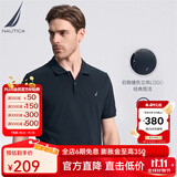 诺帝卡（NAUTICA）男装夏季棉氨混纺休闲亲肤透气短袖POLO衫男KE3100 藏青4NV（231） XL