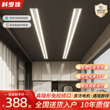 科罗佳隐形晾衣架电动智能晾衣机隐藏嵌入式家用阳台全自动升降晾晒衣杆 白色【遥控照明+接入智控】 全隐形 2.4米 单杆