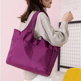 奈池特（NAICHITE）2025新款潮手提牛津布女布包休闲多兜大容量旅行包尼龙单肩 紫色