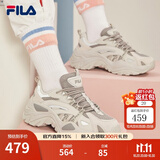 FILA斐乐SOFIA鱼刺鞋女鞋跑步鞋复古老爹鞋女增高鞋休闲鞋 南极灰/合金灰-AG 36