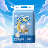 舒氏宝贝棉花糖婴儿拉拉裤春夏季超薄透气超柔尿不湿裤型纸尿裤 L码60片【9-14kg适用】