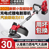德力西大功率电动割草机手持充电式打草机小型家用农用开荒锂电除草神器 无刷续航皇【20节10.0Ah】2电1充 【中国500强企业】全新官方正品