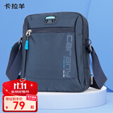 卡拉羊休闲时尚单肩包运动小包男女单肩斜跨包随身包韩版潮 藏青 普通