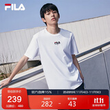 FILA斐乐官方短袖T恤男2025年夏季时尚纯棉圆领透气男士运动t恤针织衫