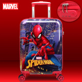 迪士尼儿童可坐拉杆箱冰雪爱莎公主行李箱旅行箱宝宝男女童卡通可爱登机 漫威蜘蛛侠-18英寸