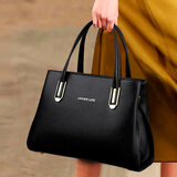 路易生活 LOUIS'S LIFE高级真皮女包牛皮手提包斜挎包大容量送老婆妈妈礼物中年女士包包 黑色:BLACK