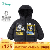 迪士尼宝宝（Disney Baby）迪士尼童装儿童羽绒服男童米奇女童米妮连帽羽绒服外套 黑色 6岁/身高130cm