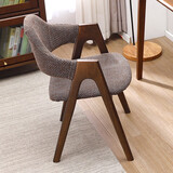 香木语实木椅子餐椅简约书房椅单人餐桌椅现代扶手椅子时尚靠背软包木椅