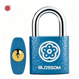 梅花（BLOSSOM）挂锁抽屉锁工具箱学生宿舍柜子锁电表箱锁小锁BC2925蓝25MM