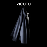 威可多（VICUTU）【双面穿】男士风衣时尚立领可中长款商务大衣外套 灰蓝色 L 175/96B