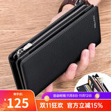 WILLIAMPOLO保罗钱包头层牛皮男士 钱包男款长款手包长款皮夹 黑色升级款