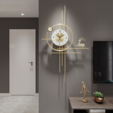 普赛克个性创意客厅时尚挂墙艺术壁饰石英钟北欧轻奢钟表简约时钟挂钟 福鹿中升60*96 温度湿度