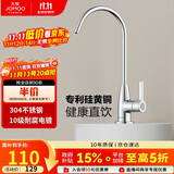 九牧（JOMOO）镀铬厨房水龙头净水单冷立式水槽洗菜盆洗衣池79007-611/1C-Z