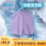 361°儿童短裤夏季男女童3-12岁透气运动裤梭织五分裤 紫 160