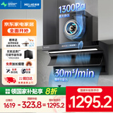 美菱（MeiLing）家用顶侧双吸油烟机 大吸力抽烟机厨房爆炒抽油烟机 免拆自清洗挥手体感语音智控油烟机 【行业顶配】30m³顶侧双吸