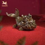 铜师傅《鱼化龙》客厅 桌面 铜摆件 家居装饰工艺品