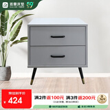 雅兰床头柜卧室储物柜置物简约床边柜收纳柜 卡尔斯Kars（灰色）