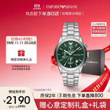 安普里奥·阿玛尼（Emporio Armani）飞行员系列 多功能三眼计时石英手表男士生日礼物送男友AR11529