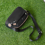 莱夫帆布休闲时尚小花单肩包包女包 简约斜挎包 大号经典黑-可放9.7英寸ipad