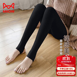 猫人25年新品【加绒加厚光腿神器】女士打底裤袜女外穿保暖连裤袜