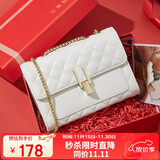 红蜻蜓包包女包2025新款斜挎单肩包牛皮链条包送女友生日礼物礼盒装